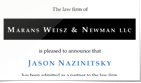 2020 Marans Law Announcement