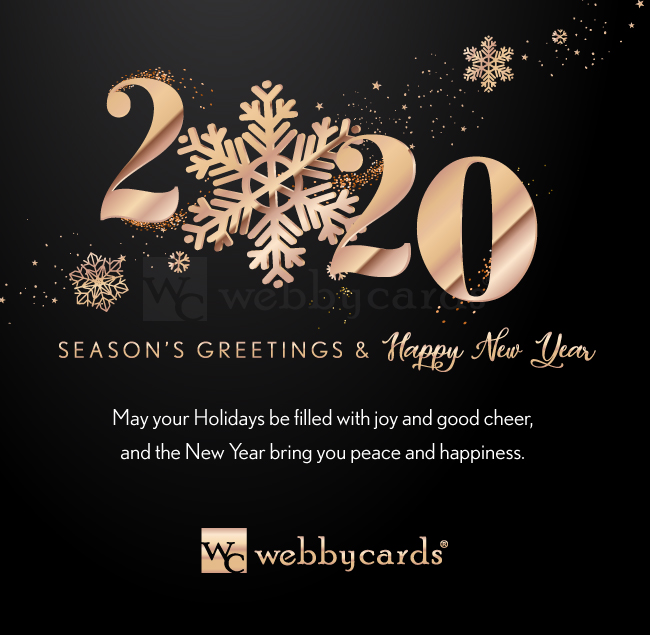2020 Golden Snowflakes Black