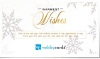 Holiday Wishes Photo eCard White