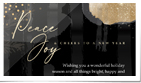 Elegant Watercolor Peace Joy Black (Static)