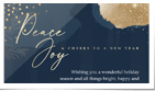 Elegant Watercolor Peace Joy Navy (Static)