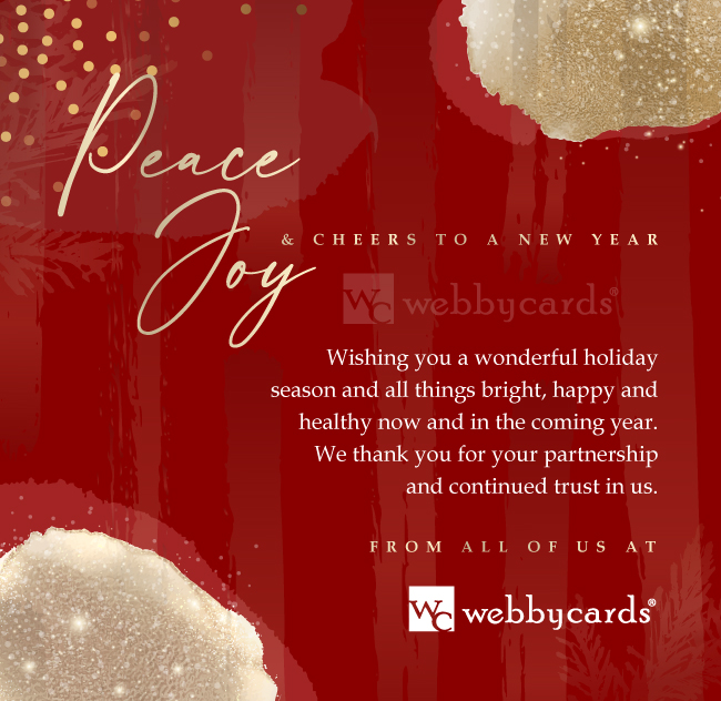 Elegant Watercolor Peace Joy Black (Static)