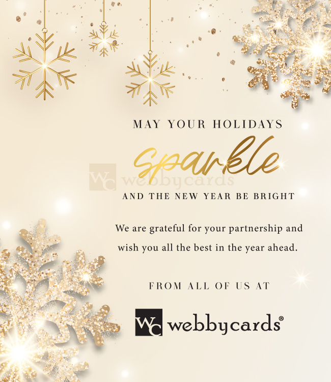 Holiday Sparkle Gold Snowflakes Crm (Static)