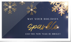 Holiday Sparkle Gold Snowflakes Navy (Static)