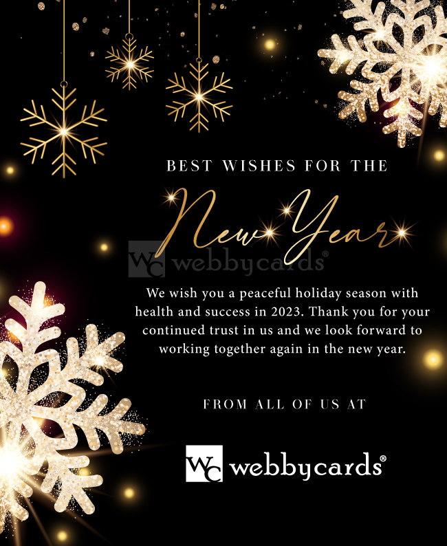 Holiday Sparkle Gold Snowflakes Black (Static)