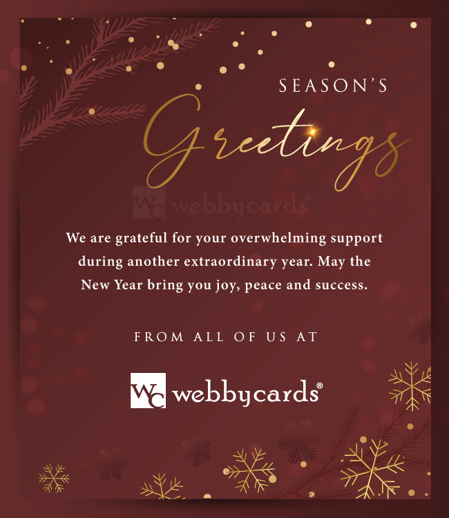 Elegant Seasons Greetings Red (Static)