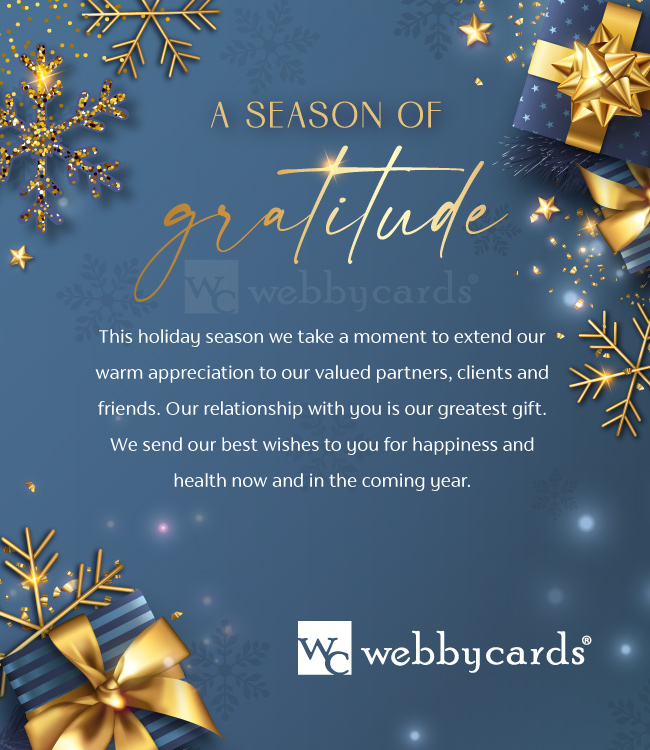 Elegant Gift Boxes Gratitude Blue (Static)
