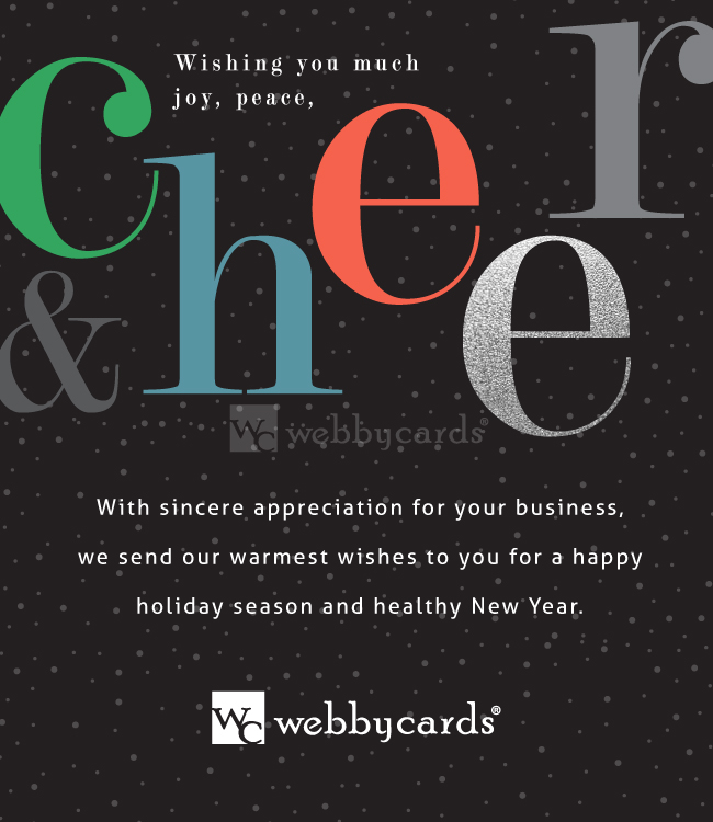 Joy Peace Cheer Holiday Grey (Static)