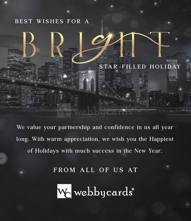 Elegant City Skyline Blk Holiday II