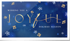Elegant Winter Snowflake Navy w/icons (Vid)