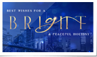 Elegant City Skyline Blue Holiday II