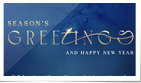 Elegant Snowflake Blue Holiday III