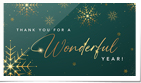 Elegant Snowflakes Green/Gold (Vid)