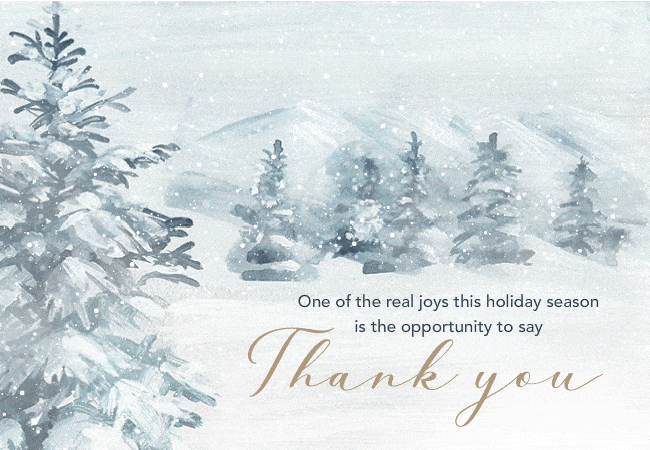 Watercolor Winter Trees - Ani Gif