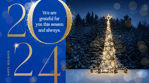 Gold Foil Year Photo Blue - Ani Gif
