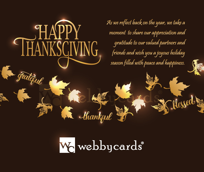 Thanksgiving Golden Leaves Static