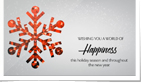 Modern Red Snowflake