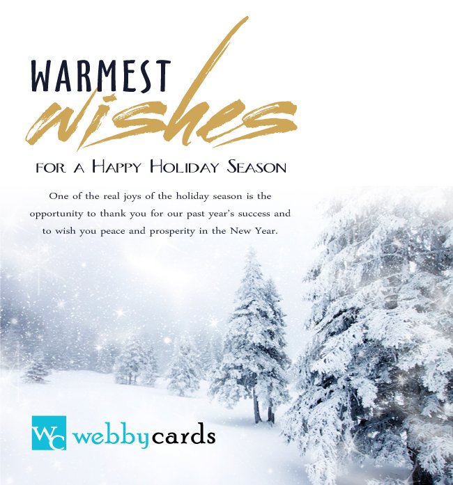 Warm　Mobile　Non-Animated　Holiday　Greetings　Electronic　Corporate　Winter　Friendly　eCard　for　eMail　Wishes　Cards