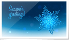 Blue Snowflake - No Logo Falling in Snowfall