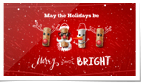 Holiday Cheer Dancing Corks Red