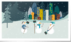 Snowmen Happy Holidays Teamwork