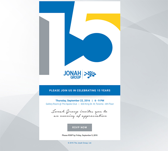 Jonah Group 15th Anniversary