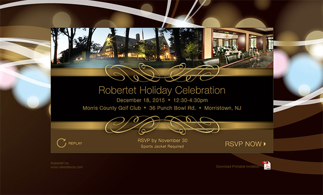 Robertet Holiday Party Invite