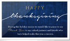 Thanksgiving Wishes Navy Static